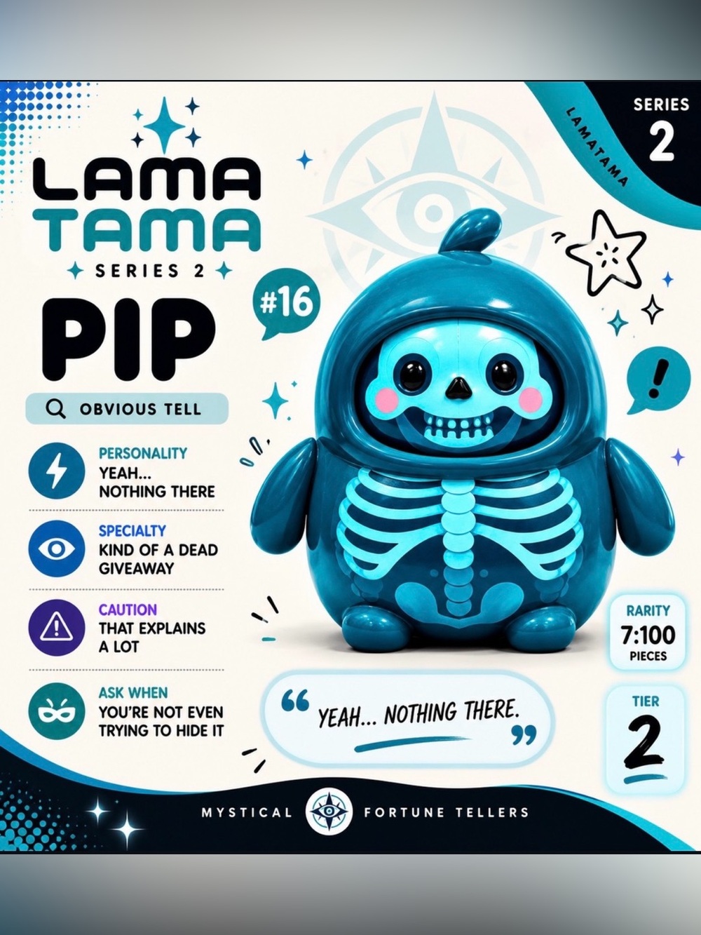 Pip Series 2 Blue Skeleton Collectible Toy
